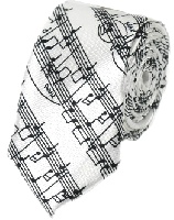 Cravate - Porte musicale Blanche